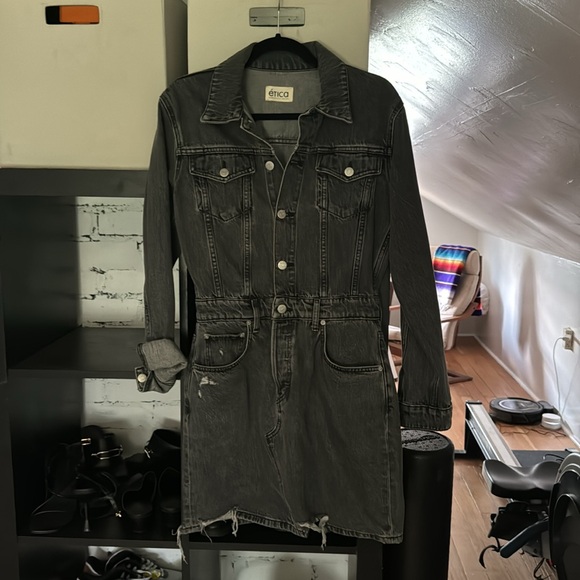 ETICA DENIM DRESS. SIZE SMALL. LIKE NEW. - Picture 3 of 3